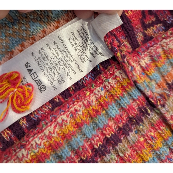 Anthropologie Pilcro Ruffle Multicolor Lalala Sweater Size Small - Picture 9 of 12